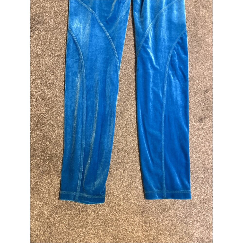 Lilly Pulitzer Weekender High Rise Velvet Leggings Women’s Size Small Teal Bay - Picture 16 of 16